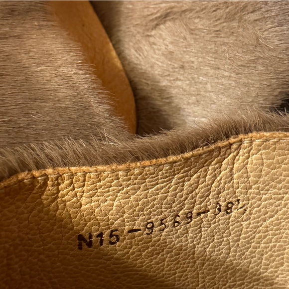 Pedro Garcia Tan Calf Hair Open Toe Stiletto Pump Size US 7.5 / EU 38.5 Women’s - Picture 7 of 9